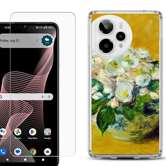 Phone Case for ATT Verge 2 5G, with Screen Protector, by OneToughShield - Roses