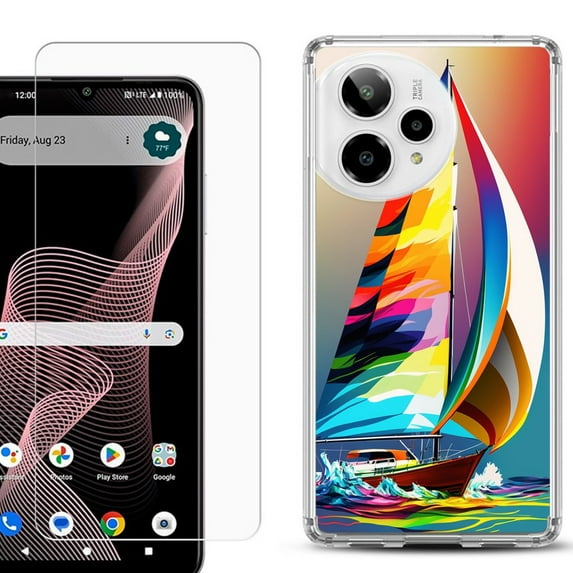 Phone Case for ATT Verge 2 5G, with Screen Protector, by OneToughShield - Sailing