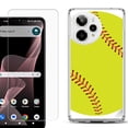 thumbnail image 1 of Phone Case for ATT Verge 2 5G, with Screen Protector, by OneToughShield - Softball Green, 1 of 5