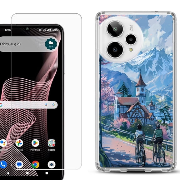 Phone Case for ATT Verge 2 5G, with Screen Protector, by OneToughShield - Spring Europe