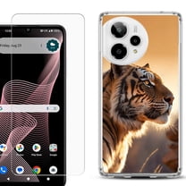 Phone Case for ATT Verge 2 5G, with Screen Protector, by OneToughShield - Tiger