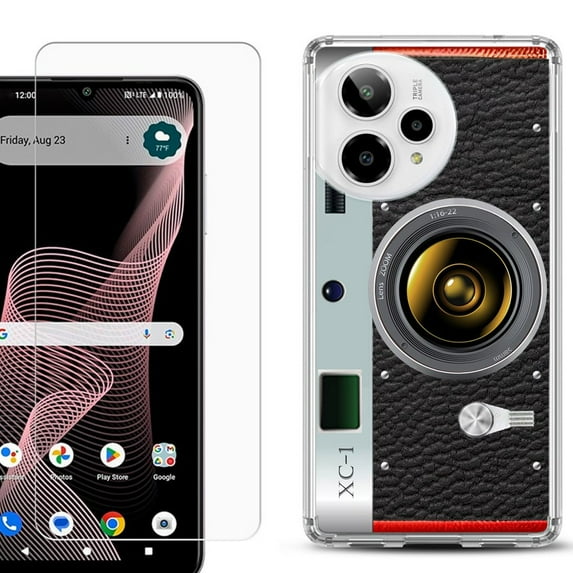 Phone Case for ATT Verge 2 5G, with Screen Protector, by OneToughShield - Vintage Camera