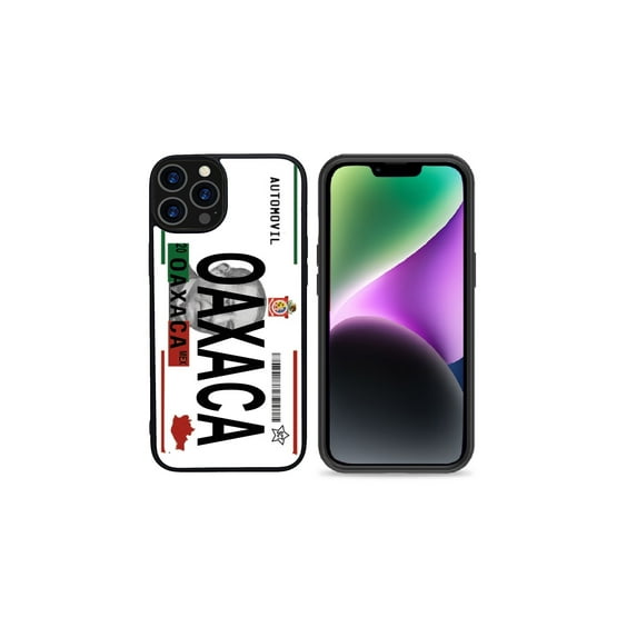 Phone Case for Apple iPhone 14 Pro Max Hybrid Print Design Vintage Pattern Fashion Rubber Hard PC TPU Shockproof Slim Fit Frame Cover [ OAXACA ]