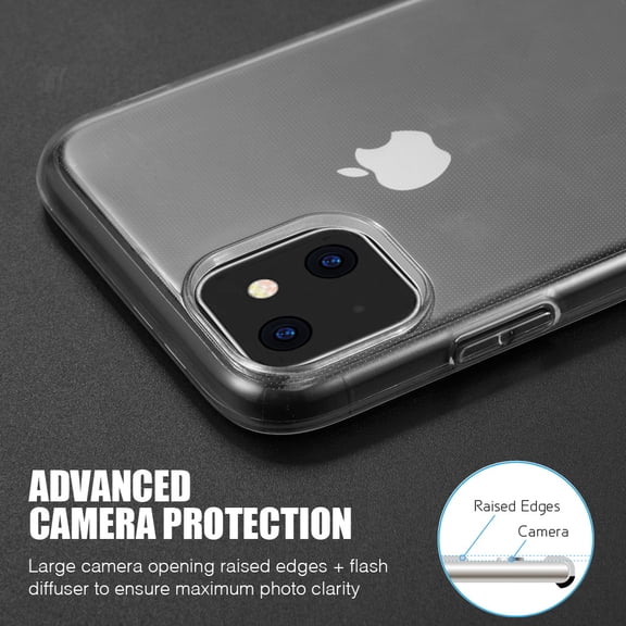 Phone Case for Apple iPhone 15 (6.1") Crystal Clear Transparent TPU Flexible Rubber Silicone Ultra Thin Slim Gel Soft Skin Cover [ Clear ]