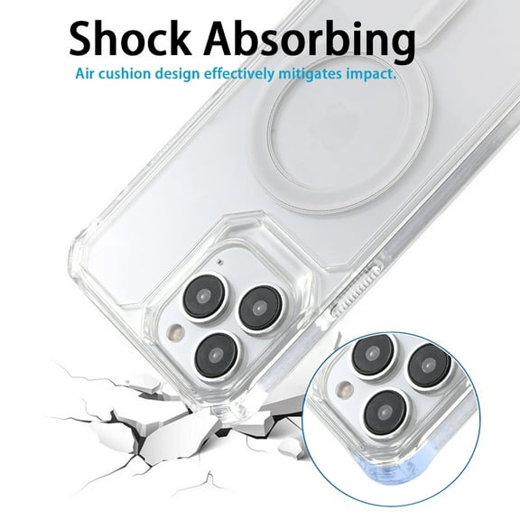 Phone Case for Apple iPhone 15 Plus (6.7") Transparent Clear Guard with MagSafe Compatible Thick Hybrid TPU Shockproof Corners Cover [ Clear ]