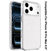 Phone Case for Apple iPhone 18 Pro Max Glitter Transparent Shockproof Thick Clear Hybrid Slim Fit Heavy Duty 3mm TPU Protective Bumper Cover [Clear]
