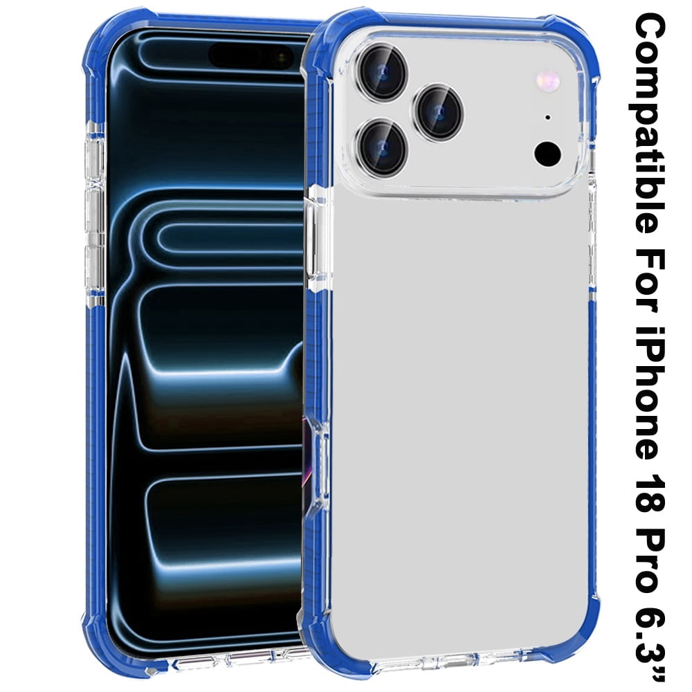 Phone Case for Apple iPhone 18 Pro Transparent Acrylic Shockproof ...