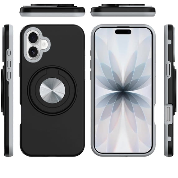 Phone Case for Apple iPhone 18 Shockproof Magnetic Ring Stand Rotating ...
