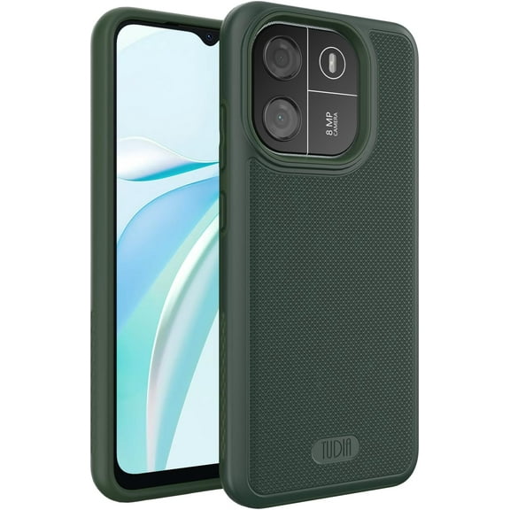 TUDIA MergeGrip Blackview Wave 6C Case Dual Layer Slim Tough Heavy Duty - Pine Green