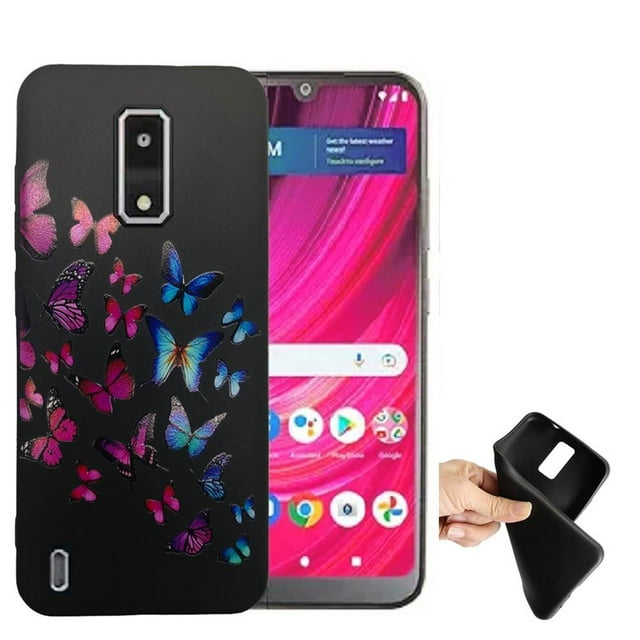 Phone Case for Blu View 4 B135DL (Flexible Gel Butterfly)