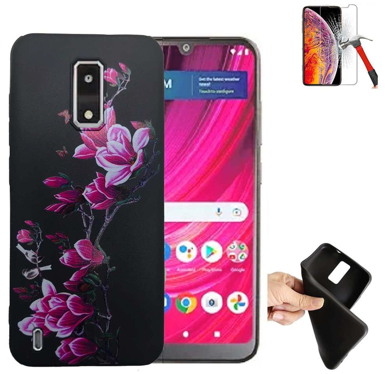 Phone Case for Blu View 4 with Screen Protector (Flexible Gel Magnolia