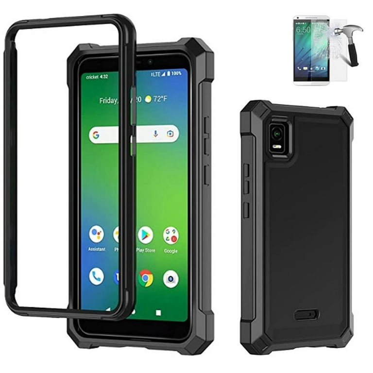 Phone Case for Calypso 3 AT T Calypso 3 Screen Protector with 360 Full Body Shockproof Bumper Cover BPHybrid Black Tempered Glass