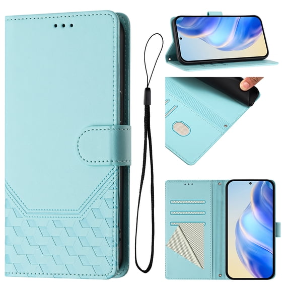 Phone Case for Coolpad 40i, Shockproof PU Leather Flip Wallet Case with RFID Block Card Slots Kickstand Magnetic Cover, Mint