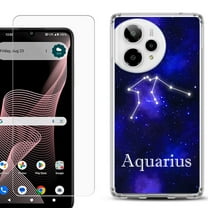 Phone Case for Cricket Icon Plus 2026, with Screen Protector, by OneToughShield - Aquarius