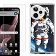 thumbnail image 1 of Phone Case for Cricket Icon Plus 2026, with Screen Protector, by OneToughShield - Astronaut, 1 of 5