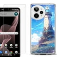 thumbnail image 1 of Phone Case for Cricket Icon Plus 2026, with Screen Protector, by OneToughShield - Beacon Sky, 1 of 5