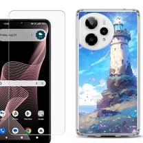 Phone Case for Cricket Icon Plus 2026, with Screen Protector, by OneToughShield - Beacon Sky