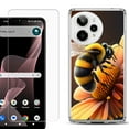 thumbnail image 1 of Phone Case for Cricket Icon Plus 2026, with Screen Protector, by OneToughShield - Bee, 1 of 5