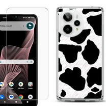 Phone Case for Cricket Icon Plus 2026, with Screen Protector, by OneToughShield - Cow Skin Design