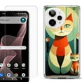 thumbnail image 1 of Phone Case for Cricket Icon Plus 2026, with Screen Protector, by OneToughShield - Cute Cats, 1 of 5