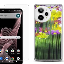 Phone Case for Cricket Icon Plus 2026, with Screen Protector, by OneToughShield - Dream Flower