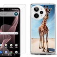 thumbnail image 1 of Phone Case for Cricket Icon Plus 2026, with Screen Protector, by OneToughShield - Giraffe, 1 of 5