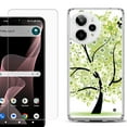 thumbnail image 1 of Phone Case for Cricket Icon Plus 2026, with Screen Protector, by OneToughShield - Green Tree, 1 of 5
