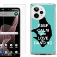 thumbnail image 1 of Phone Case for Cricket Icon Plus 2026, with Screen Protector, by OneToughShield - Keep Calm / Dancing, 1 of 5