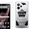 thumbnail image 1 of Phone Case for Cricket Icon Plus 2026, with Screen Protector, by OneToughShield - Keep Calm Soccer, 1 of 5