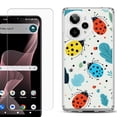 thumbnail image 1 of Phone Case for Cricket Icon Plus 2026, with Screen Protector, by OneToughShield - Ladybug Mix, 1 of 5