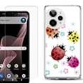 thumbnail image 1 of Phone Case for Cricket Icon Plus 2026, with Screen Protector, by OneToughShield - Ladybug, 1 of 5