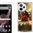 thumbnail image 1 of Phone Case for Cricket Icon Plus 2026, with Screen Protector, by OneToughShield - Little Bee, 1 of 5
