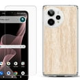 thumbnail image 1 of Phone Case for Cricket Icon Plus 2026, with Screen Protector, by OneToughShield - Marble/Coffee Tone, 1 of 5