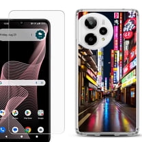 Phone Case for Cricket Icon Plus 2026, with Screen Protector, by OneToughShield - Neon Street