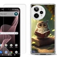 thumbnail image 1 of Phone Case for Cricket Icon Plus 2026, with Screen Protector, by OneToughShield - Owl Reading, 1 of 5