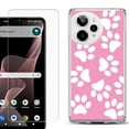 thumbnail image 1 of Phone Case for Cricket Icon Plus 2026, with Screen Protector, by OneToughShield - Pet Paw/ Pink, 1 of 5