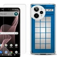 thumbnail image 1 of Phone Case for Cricket Icon Plus 2026, with Screen Protector, by OneToughShield - Phone Booth Blue, 1 of 5