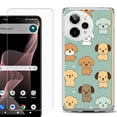 thumbnail image 1 of Phone Case for Cricket Icon Plus 2026, with Screen Protector, by OneToughShield - Puppies, 1 of 5