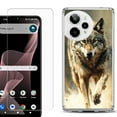 thumbnail image 1 of Phone Case for Cricket Icon Plus 2026, with Screen Protector, by OneToughShield - Running Wolf, 1 of 5