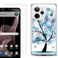 thumbnail image 1 of Phone Case for Cricket Icon Plus 2026, with Screen Protector, by OneToughShield - Snowflakes Tree, 1 of 5