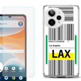 thumbnail image 1 of Phone Case for Cricket Icon Pro 2026, with Screen Protector, by OneToughShield - Airport Tag / Los Angeles, 1 of 5