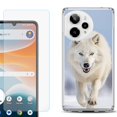 thumbnail image 1 of Phone Case for Cricket Icon Pro 2026, with Screen Protector, by OneToughShield - Arctic Wolf, 1 of 5