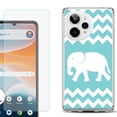 thumbnail image 1 of Phone Case for Cricket Icon Pro 2026, with Screen Protector, by OneToughShield - Chevron/Elephant, 1 of 5