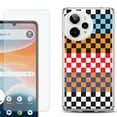 thumbnail image 1 of Phone Case for Cricket Icon Pro 2026, with Screen Protector, by OneToughShield - Colorful Checker, 1 of 5