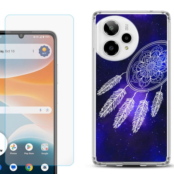 Phone Case for Cricket Icon Pro 2026, with Screen Protector, by OneToughShield - Dream Catcher