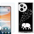 thumbnail image 1 of Phone Case for Cricket Icon Pro 2026, with Screen Protector, by OneToughShield - Elephant Music, 1 of 5