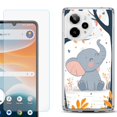 thumbnail image 1 of Phone Case for Cricket Icon Pro 2026, with Screen Protector, by OneToughShield - Elephant Smile, 1 of 5