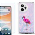 thumbnail image 1 of Phone Case for Cricket Icon Pro 2026, with Screen Protector, by OneToughShield - Flamingo / Polygon, 1 of 5