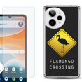thumbnail image 1 of Phone Case for Cricket Icon Pro 2026, with Screen Protector, by OneToughShield - Flamingo, 1 of 5