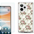 thumbnail image 1 of Phone Case for Cricket Icon Pro 2026, with Screen Protector, by OneToughShield - Floral/Rose, 1 of 5